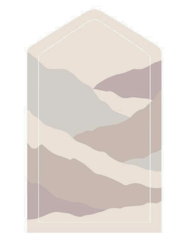 Padded Prayer Mat in Beige N' White